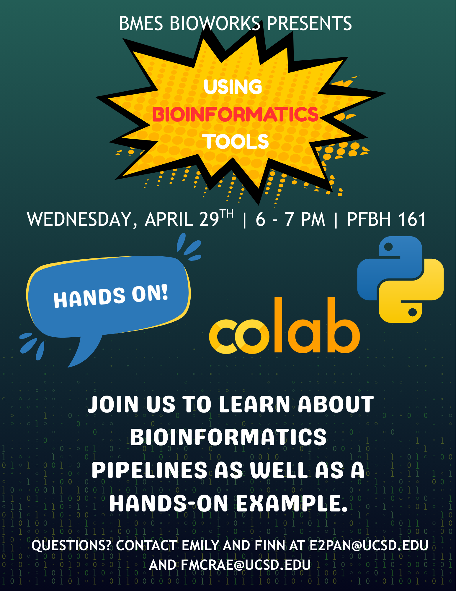 Bioinformatics Workshop #5 flyer