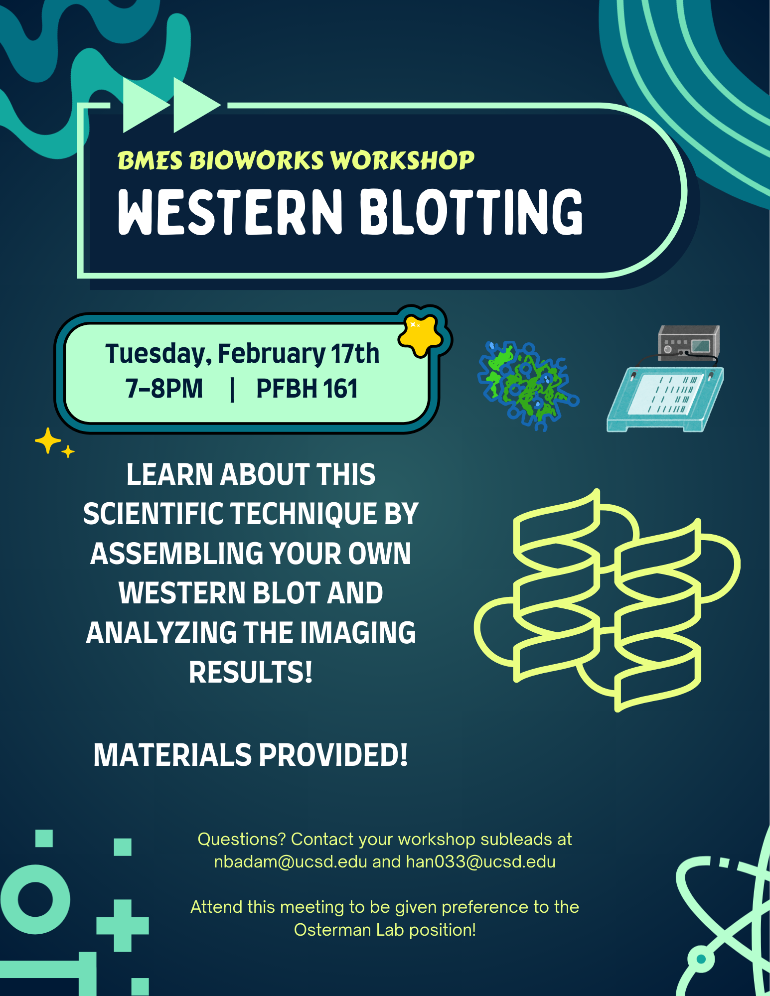 Week 7 Committee Meeting: Western Blotting flyer